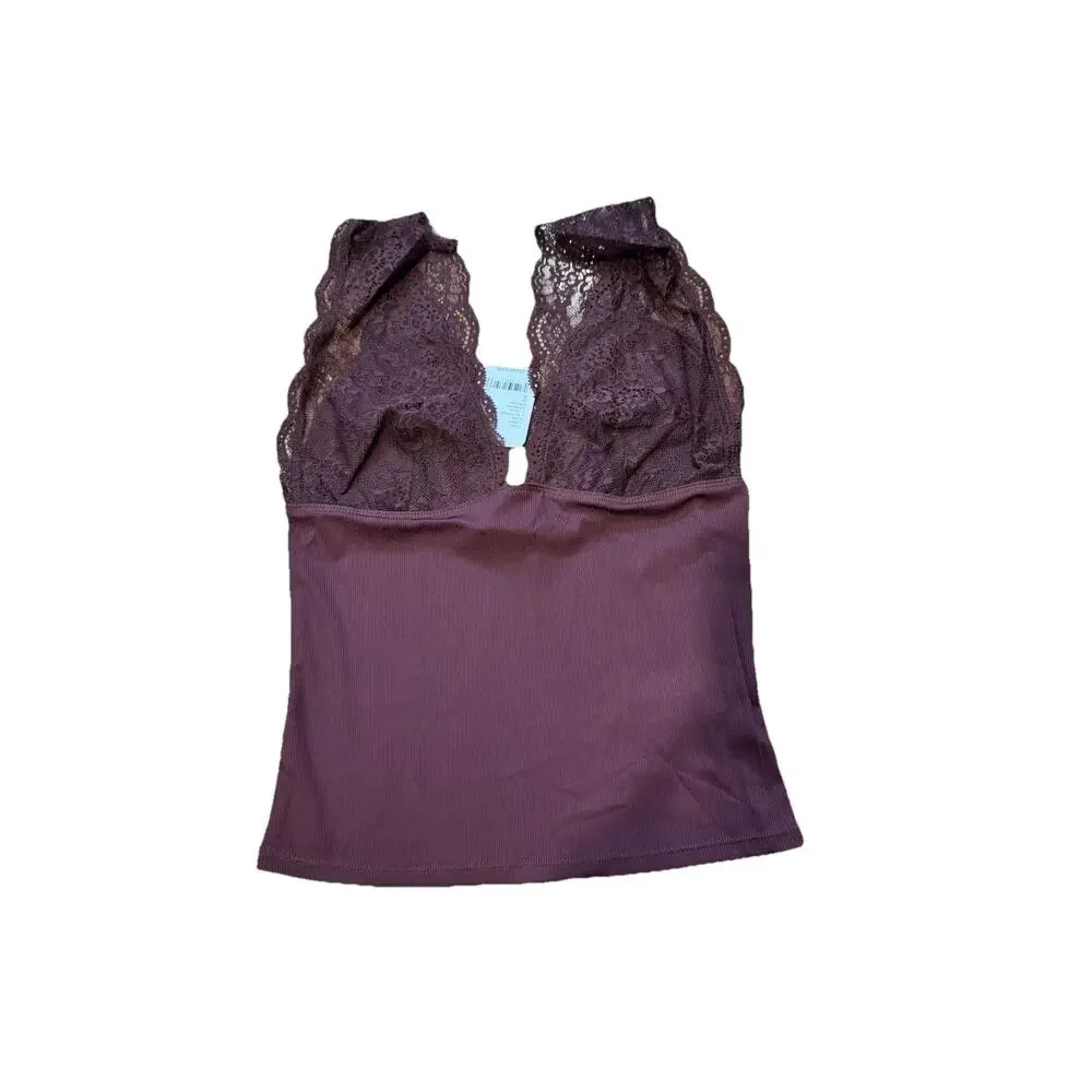 SOLD! No longer available! Free People Power Play Cami Small Cocoa NEW - Picture 1 of 6